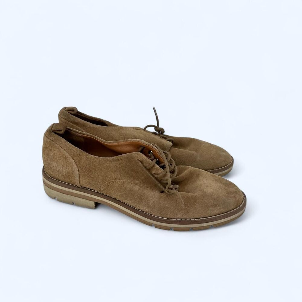 Retro Style Suede Leather Chunky Lug Sole Lace Up Oxford Derby Shoes